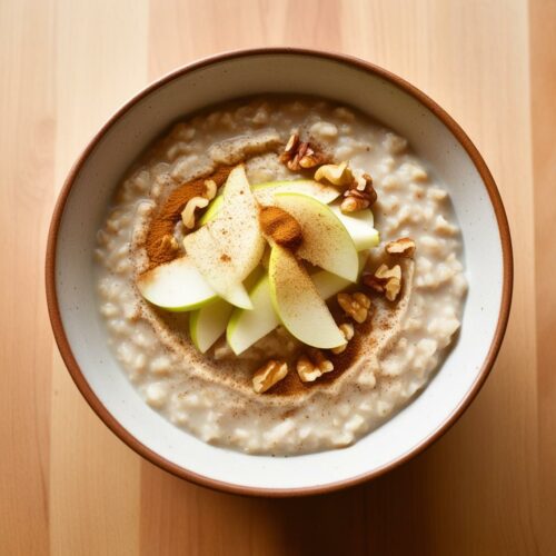 CookiClub - Porridge aux flocons d’avoine, pomme râpée, cannelle, noix