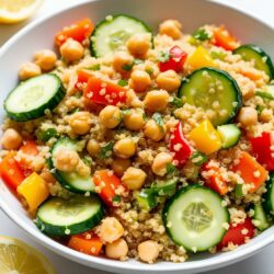CookiClub - Salade de quinoa, légumes croquants, pois chiches, sauce citron