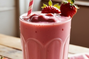 🍓🥤 Smoothie à la fraise et au lait végétal