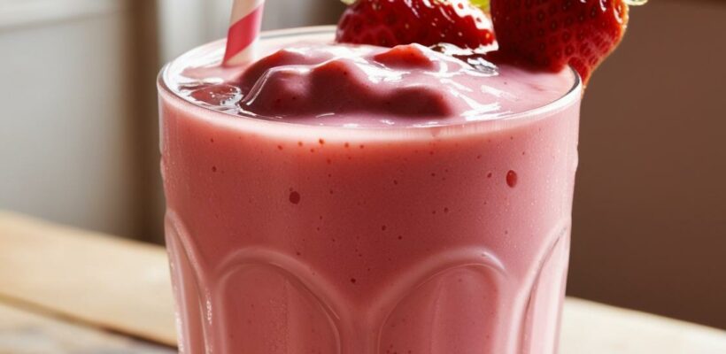 CookiClub - Smoothie à la fraise et au lait végétal