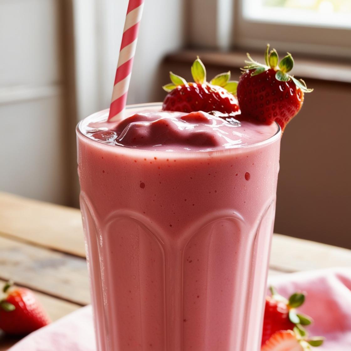 CookiClub - Smoothie à la fraise et au lait végétal
