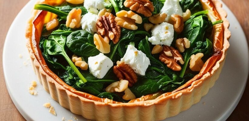 CookiClub - Tarte salée aux épinards, chèvre frais et noix