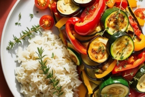 🥘 Tian de légumes au riz et herbes de Provence 🇫🇷🌿🍆🍅🍚