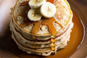🥞🍌 Pancakes à la banane et flocons d’avoine 🍯✨