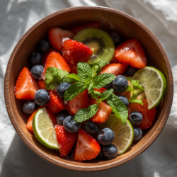 CookiClub.app - Seasonal Fruit Salad with lime and fresh mint