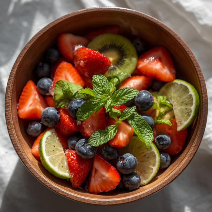 CookiClub.app - Seasonal Fruit Salad with lime and fresh mint